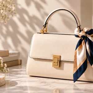 Elegant Ivory Structured Handbag